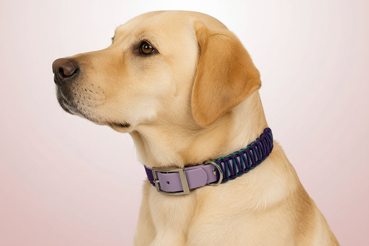 Biothane Collar with paracord weave
